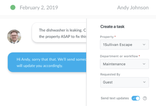 Breezeway’s guest messaging and work order management