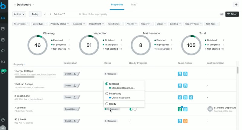 Breezeway operations management dashboard