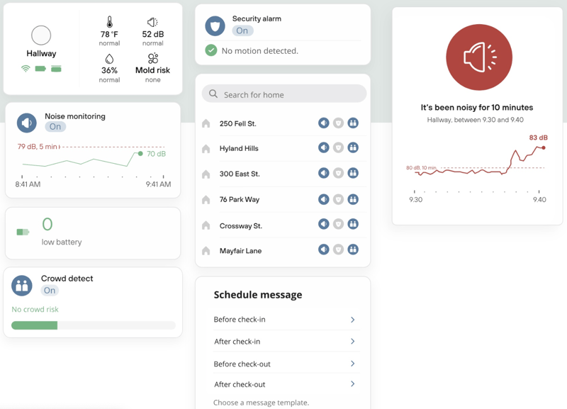 Minut noise monitoring mobile app