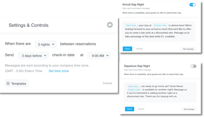 Breezeway gap-night messaging creation