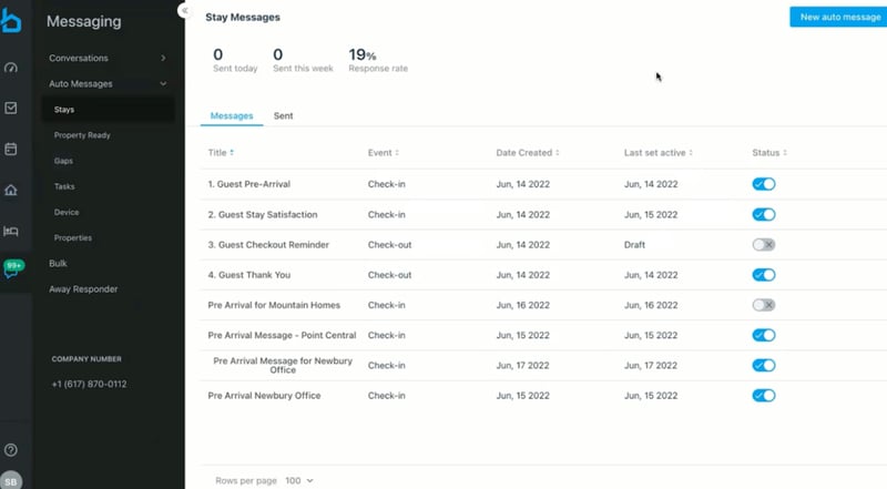 Breezeway guest communications dashboard