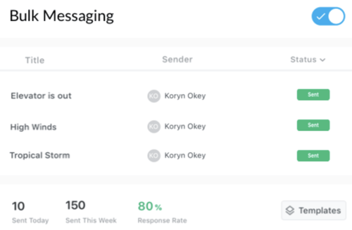 Breezeway’s bulk messaging feature