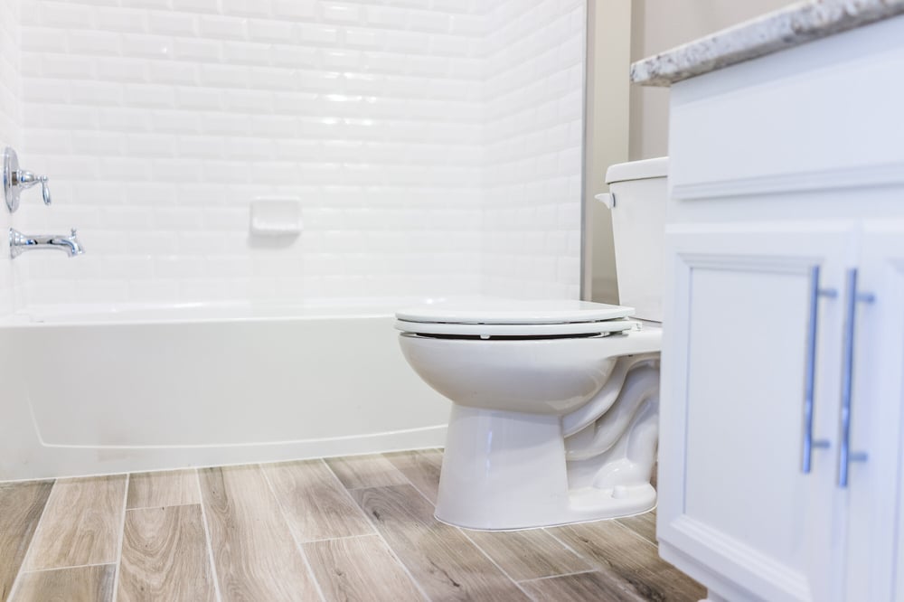 Spotless bathroom toilet