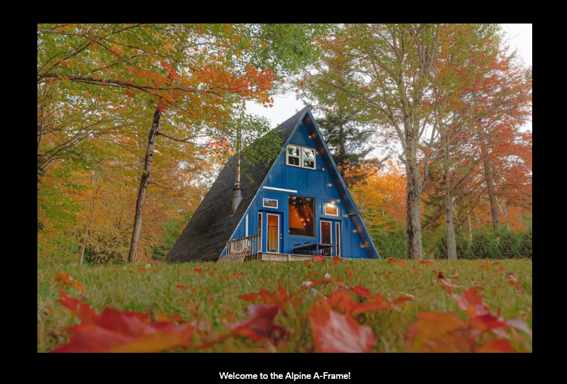 An Airbnb cabin in the woods