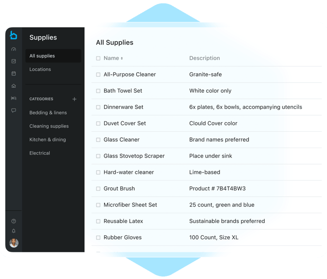 A screenshot of the Breezeway inventory management dashboard.