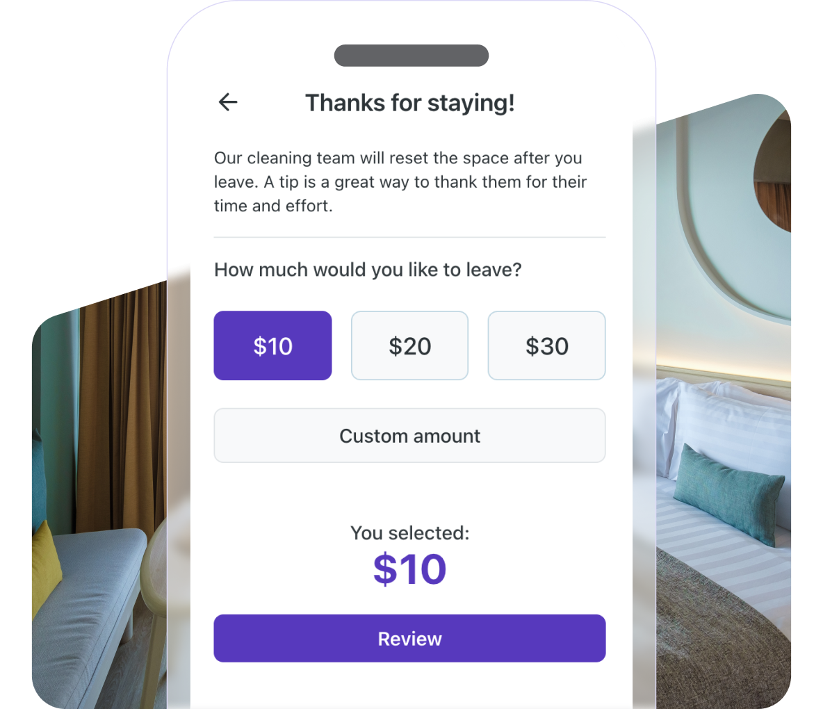 Cashless tips