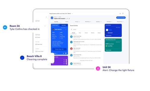 Operto Connect dashboard showing real-time alerts and tasks