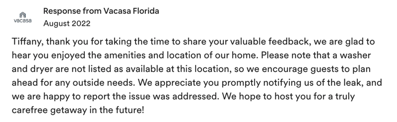 An excellent response to a bad Airbnb review