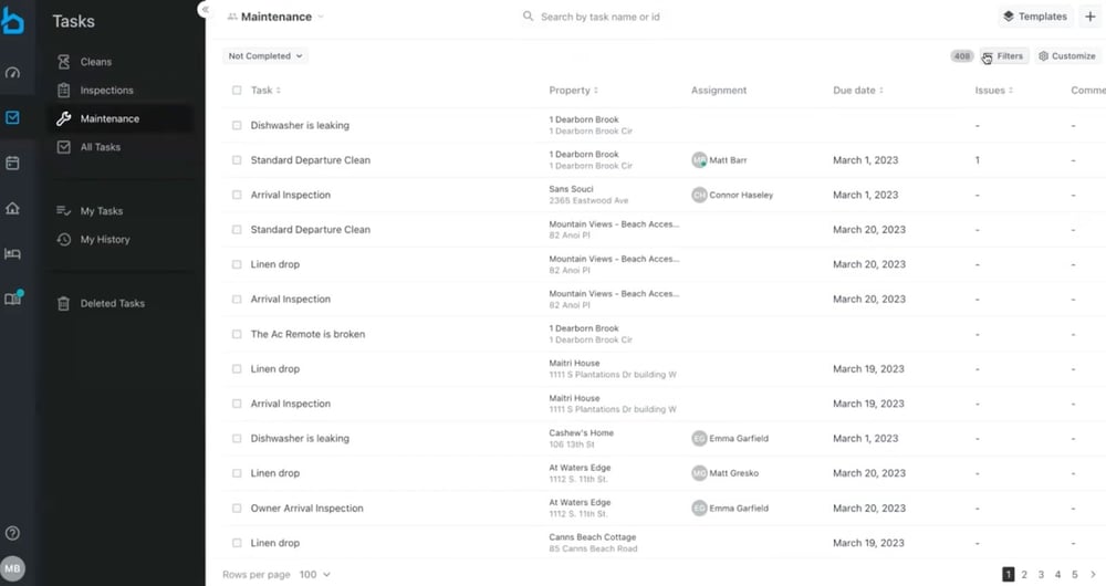 Breezeway operations management dashboard