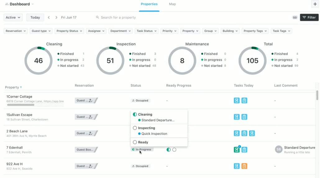 Breezeway operations dashboard