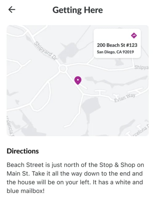 Breezeway’s digital guidebook showing directions Source