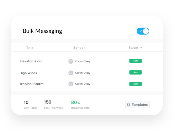 Breezeway’s bulk messaging tool