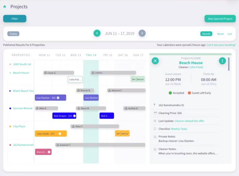 Turno calendar view