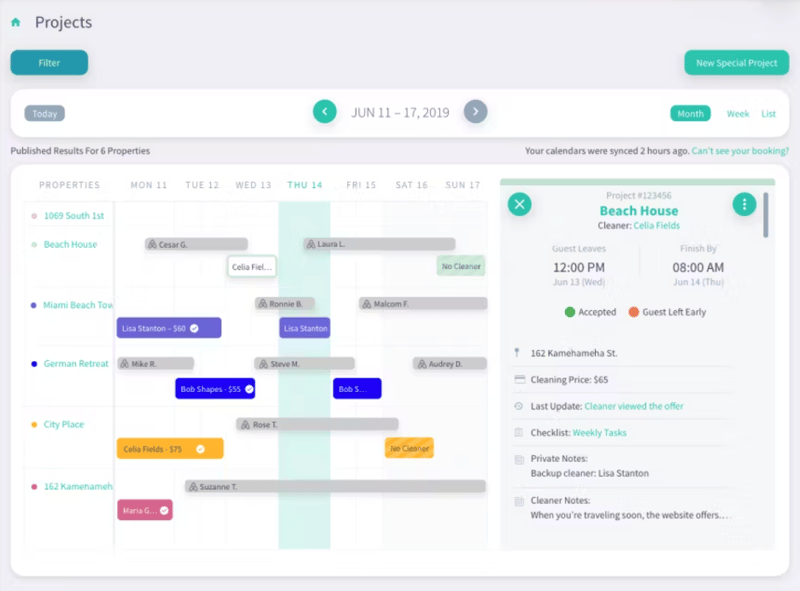 Turno calendar view