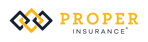 Proper Insurance - Logo Yellow Blue White-B-H1