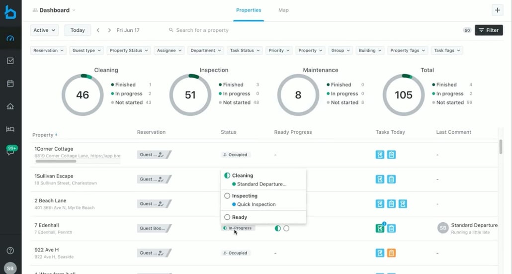 Breezeway property dashboard
