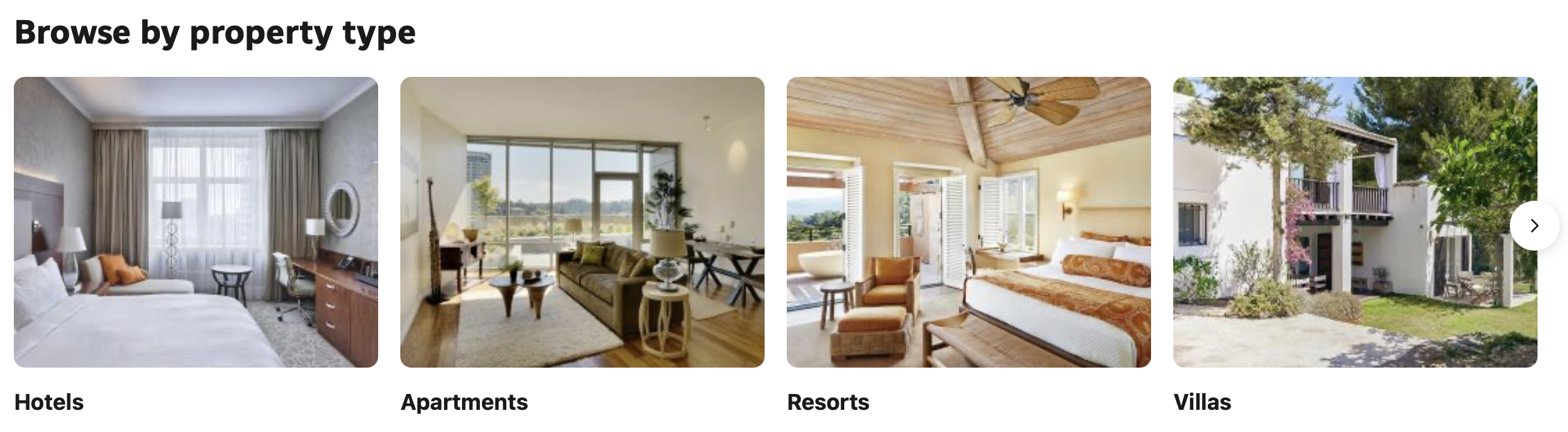Booking.com property types