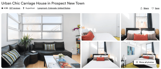 Professional Airbnb photography by Robin Christman.