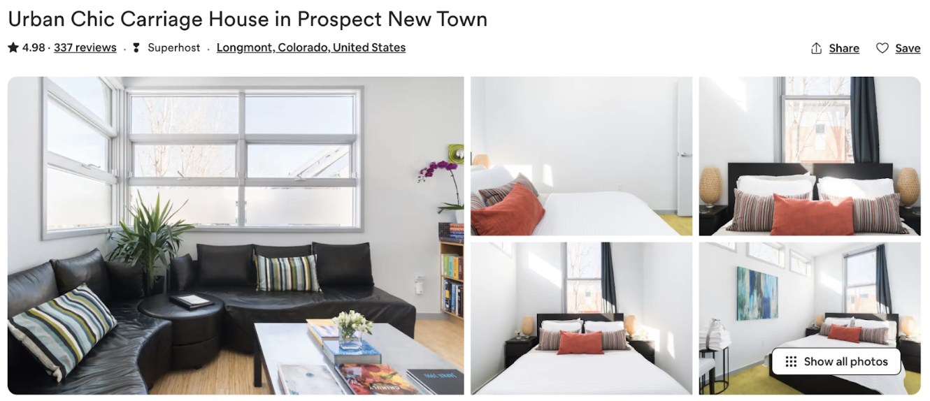 Airbnb listing