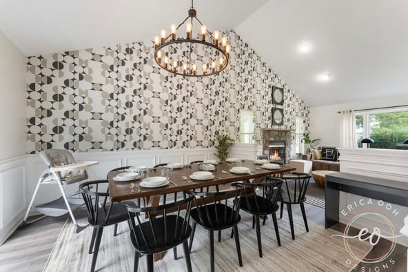 Image of an Airbnb dining room designed by Erica Ooh designs