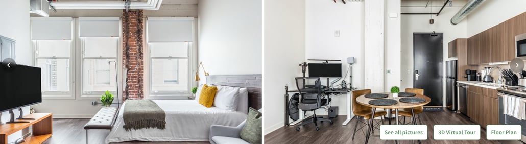 Listing images of a medium-term rental property