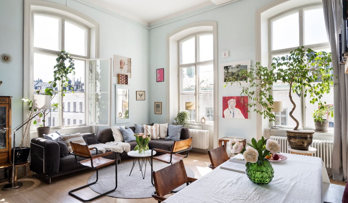 light-blue-walls-living-room-loft-apartment